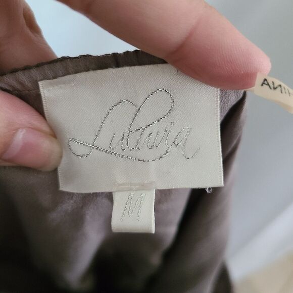 LuPruia 100% silk Embellished Dress sz M - Picture 3 of 5